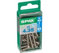 Vis - SPAX - Tête fraisée Torx - Inox - Diam. 4 mm - Long. 35 mm - Lot de 25