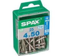 Vis Spax Lot de 25 vis inox tête fraisée torx, Diam.4 mm x L.50 mm