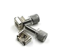 Lot de 25 vis M5 à main sans outil avec rondelle souple - Kit vis pour rack 19″ avec écrous cage, montage rapide en rack serveur/audio/IT