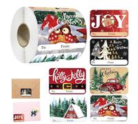 Lot de 250 autocollants de Noël pour cartes, sacs en papier cadeau, chaussettes, arbres, anniversaire, mariage, fête d'Halloween