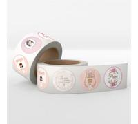 Lot de 250 autocollants de première communion pour petite fille - Sticker autocollant Bullini communion fille avec inscription ma première communion - étiquettes personnalisées autocollantes pour