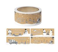 Lot de 250 autocollants ronds « Merry Christmas » - 4 motifs - Autocollants ronds pour vœux de vacances, scellage, cadeaux, décorations de cadeaux