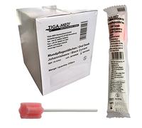 Lot de 250 bâtonnets de soin pour la bouche Tiga-Med - Goût cassis - Emballages individuels