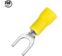 lot de 250 cosses isolées pour fils électriques à sertir (jaune)