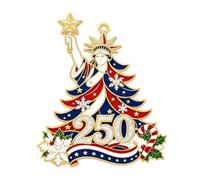 Lot de 250 décorations de Noël patriotiques en acrylique léger | Décoration de Noël officielle pour Thanksgiving, fête, bureau, maison, chambre, cour, ferme, jardin