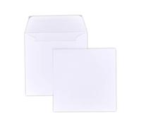 Lot de 250 - Enveloppe blanche Prestige Carré pour carte 165 x 165 mm Papier extra blanc épais 135 g - Patte autocollante pour carte de vœux, noël, invitation et mariage ref UGEVPRR122