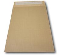 Lot de 250 - Enveloppe Pochettes Kraft Armé Format A4 C4 Fermeture auto-adhésive kraft renforcé 130 g 229 X 324 mm 23 X 33 cm (250)