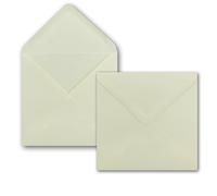 Lot de 250 enveloppes carrées de 15 x 15 cm en champagne - 100 g/m² - Fermeture humide avec rabat de fermeture pointu - Pour des occasions très spéciales