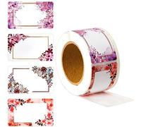 Lot de 250 étiquettes autocollantes imperméables de 5 x 3 cm, 4 couleurs pour fête à thème, école, bureau, maison