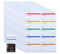 Lot de 250 étiquettes de congélation, étiquettes amovibles, faciles à décoller, étiquettes adhésives colorées à écrire, pour boîtes de congélation, produits congelés, pots de confiture (60 x 30 mm)