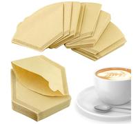 Lot de 250 filtres à café en papier taille 1, compartiments, papier filtrant, filtre à café en forme de V, papier 01, filtre à café pour machines à café, gobelets filtrants 1 à 2 tasses