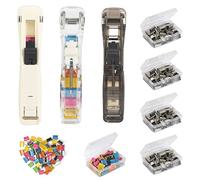 Lot de 250 mini agrafeuses réutilisables - Design ergonomique - Pour le bureau, la maison, les fournitures scolaires