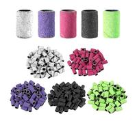 Lot de 250 petites bandes abrasives pour limes à ongles - Pour manucure et pédicure - 80 # 120 # 150 # 180 # 240 #