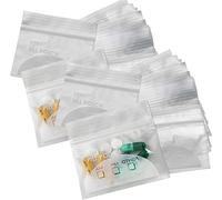 Lot de 250 sachets de pilules 7,6 x 7,1 cm - Sans BPA en poly sac jetable pour pilules, sacs de rangement quotidiens pour médicaments de voyage, meilleures étiquettes inscriptibles claires