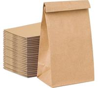 Lot de 250 sacs en papier kraft - 21 x 14 cm - Extra solides - Marron - Sacs cadeaux en papier kraft - Pour calendrier de l'Avent à faire soi-même - Pâques et Noël - 5 x 50 cm