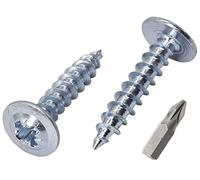 Lot de 250 vis à bois en acier zingué 4,0 x 20 mm, vis en métal, tête bombée modifiée, auto-taraudeuse (250, 4,0 x 20 mm)