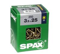 Lot de 250 vis acier t?te fraisée pozidriv SPAX, Diam.3.5 mm x L.25 mm
