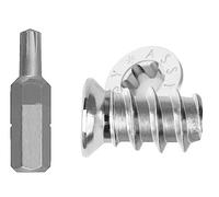 Lot de 250 vis Euro ASSY | CS en acier galvanisé | AW 20 | Tête fraisée 6,8 mm | Longueur 14 mm | Filetage complet type A | Avec embout assorti