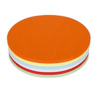 Lot de 252 feuilles de cartes de modération, rondes, 6 couleurs, 15 cm, papier de bricolage rond multicolore, cartes métaplan, valise de modération pour bureau, école, présentation et modération