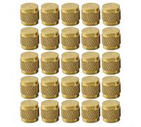 Lot de 2550 couvercles de valve en laiton avec O en néoprène intégré pour joints d'étanchéité fiables sur 4 tuyaux en cuivre avec filetage 7/16 20 UNF (25 pièces)