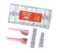 Lot de 256 formes d'art pour ongles faciles avec motif sandwich pour extension sans papier requise pour les débutants et les salons de coiffure