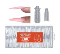 Lot de 256 formes transparentes pour ongles - Pour sandwich, allongement sans papier - Pour débutants et amateurs de nail art