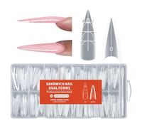 Lot de 256 modèles d'extension d'ongles de grande valeur - Styles sandwich permettant une application sans papier pour différents utilisateurs, y compris les débutants - Nail Art Forms Sandwich