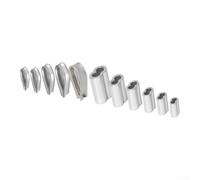 Lot de 256 pinces à sertir pour câble métallique avec manchons en aluminium | Avec pince à sertir, 150 douilles doubles en aluminium, différentes cosses assorties, pour bricolage et professionnel