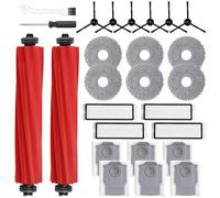 Lot de 26 accessoires de rechange pour Roborock Q Revo【Ne convient pas pour Qrevo S/Pro/Plus/MaxV】Robot aspirateur, 2 brosses principales, 6 brosses latérales, 4 filtres HEPA, 6 tampons de serpillère