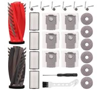Lot de 26 accessoires de rechange pour Roborock saro 10R, pièces de rechange pour Roborock saro 10R, 2 brosses à rouleau, 4 filtres, 6 brosses latérales, 6 lingettes, 6 sacs à poussière, 1 brosse de