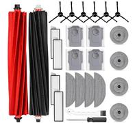 Lot de 26 accessoires Roborock S8 MaxV Ultra, 2 brosses principales, 4 sacs à poussière, 4 chiffons de nettoyage, 4 essuie-glaces, 4 filtres, 6 brosses latérales, 1 bord