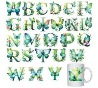 Lot de 26 autocollants de transfert de 7,6 cm en forme de papillon - Imperméables - UV DTF - Pour travaux manuels - Pour tasses en verre, tasses de voyage, artisanat en bois (couleur 3)