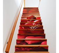 Lot de 26 autocollants d'escalier à motif d'amour, 18 x 100 cm, amovibles et faciles à installer pour la maison et le bureau