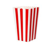 Lot de 26 boîtes à popcorn, sacs à popcorn, rouge, petits bonbons, récipients en papier, carton blanc, collations pour fêtes, bonbons, sacs cadeaux de Noël (rayures