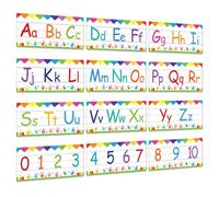 Lot de 26 cartes de l'alphabet et de chiffres pour enfants avec illustrations colorées et boîte éducative pour apprendre les lettres