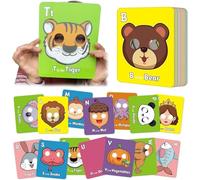 Lot de 26 Cartes De Masques Alphabet Colorées, avec Masque Animal, for Apprendre Les Lettres, Les Phrases Anglaises Et Les Jeux Éducatifs Interactifs.