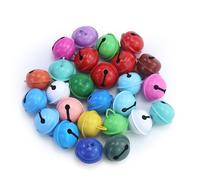 Lot de 26 clochettes pour bricolage - 22 mm - En métal multicolore - Avec œillets - Pour artisanat, bijoux, décoration de festival, cloches pour animaux de compagnie (12 couleurs)