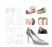 Lot de 26 coussinets pour talons hauts - En silicone confortable - Coussinets métatarsiens pour chaussures lâches - Empêche les bulles de frottement - Autocollants