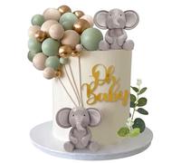 Lot De 26 De DéCoration De GâTeau En Forme D'éLéPhant DéCorations De GâTeau en Forme De Boule En Mousse Pour GâTeau De Mariage, FêTe D'Anniversaire DéCoration De GâTeau DIY