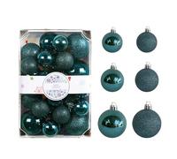 Lot de 26 décorations Sapin Noël, Boules colorées à Suspendre for, Les fêtes, Mariages et la décoration intérieure Décorations à Paillettes(Blauw)