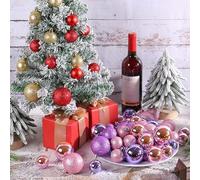 Lot de 26 décorations Sapin Noël, Boules colorées à Suspendre for, Les fêtes, Mariages et la décoration intérieure Décorations à Paillettes(Lila)