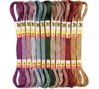 Lot de 26 échevettes coton métallisé 8 m - couleurs assorties pour bracelets brésiliens