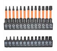 Lot de 26 embouts de tournevis avec tournevis Torx T7-T40 pour outils à impact et à main, embouts magnétiques en alliage d'acier de 25 mm et 50 mm pour réparation de maison et de jardin