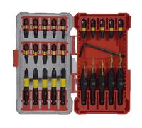 Lot de 26 embouts de tournevis magnétiques avec forets fraisés pour pilote, comprend PH1/PH2/PH3 pour PZ1/PZ2 - pour T30 H4/H5 SL6 SO1/SO2 50 mm et 25 mm Bi