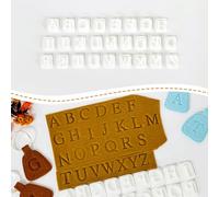 Lot de 26 emporte-pièces en argile polymère avec lettres majuscules pour moules en argile polymère, outils pour loisirs créatifs, cuir, pâtisserie