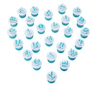 Lot de 26 emporte-pièces en forme de lettre de l'alphabet pour décoration de cupcakes, fondants, biscuits, gaufrage, décoration de gâteau pour mariage, anniversaire, Noël, fête