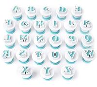 Lot de 26 emporte-pièces en forme de lettres de l'alphabet pour décoration de gâteaux