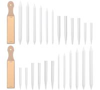 Lot de 26 estompes pour le dessin, les éponges à estomper et le papier de verre taille-crayon, outils de peinture pour étudiants, artistes, croquis au fusain, dessin