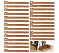 Lot de 26 intercalaires en bois pour disques vinyles avec lettres de l'alphabet de A à Z, pour rangement d'album, CD, DVD, médias, livres