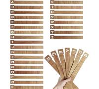 Lot de 26 intercalaires en bois pour disques vinyles de A à Z horizontaux et verticaux pour album CD, DVD, livres, étagère de rangement, plateau diviseur #